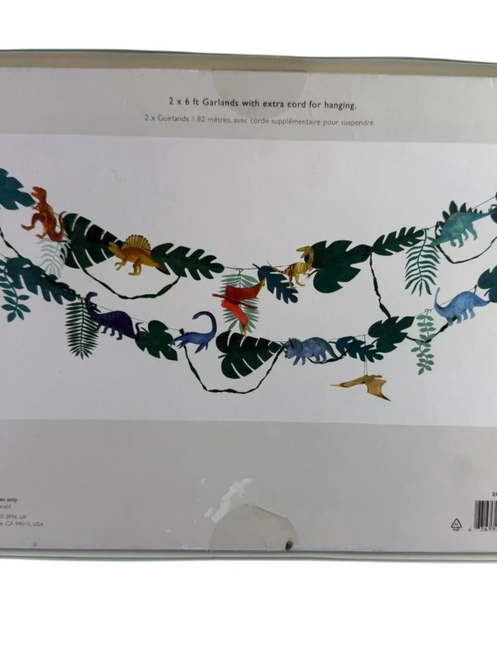 Meri Meri Party Garland Dinosaur Jurassic Park Theme - BIRTHDAY PARTIES, FUN!